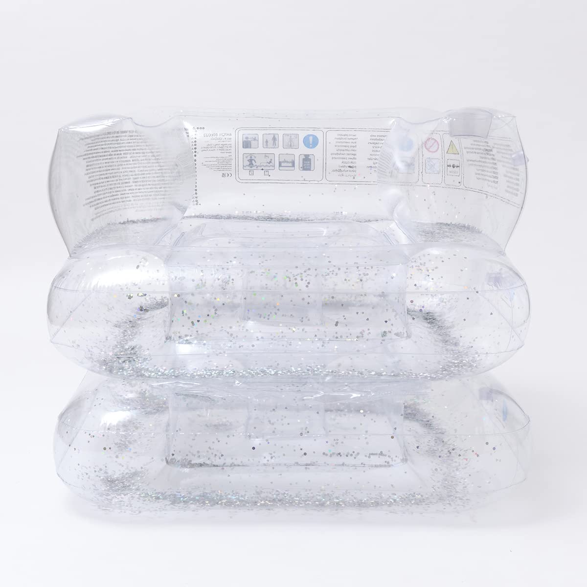 SUNNYLiFE Transparent Color Inflatable Glitter Lilo Chair