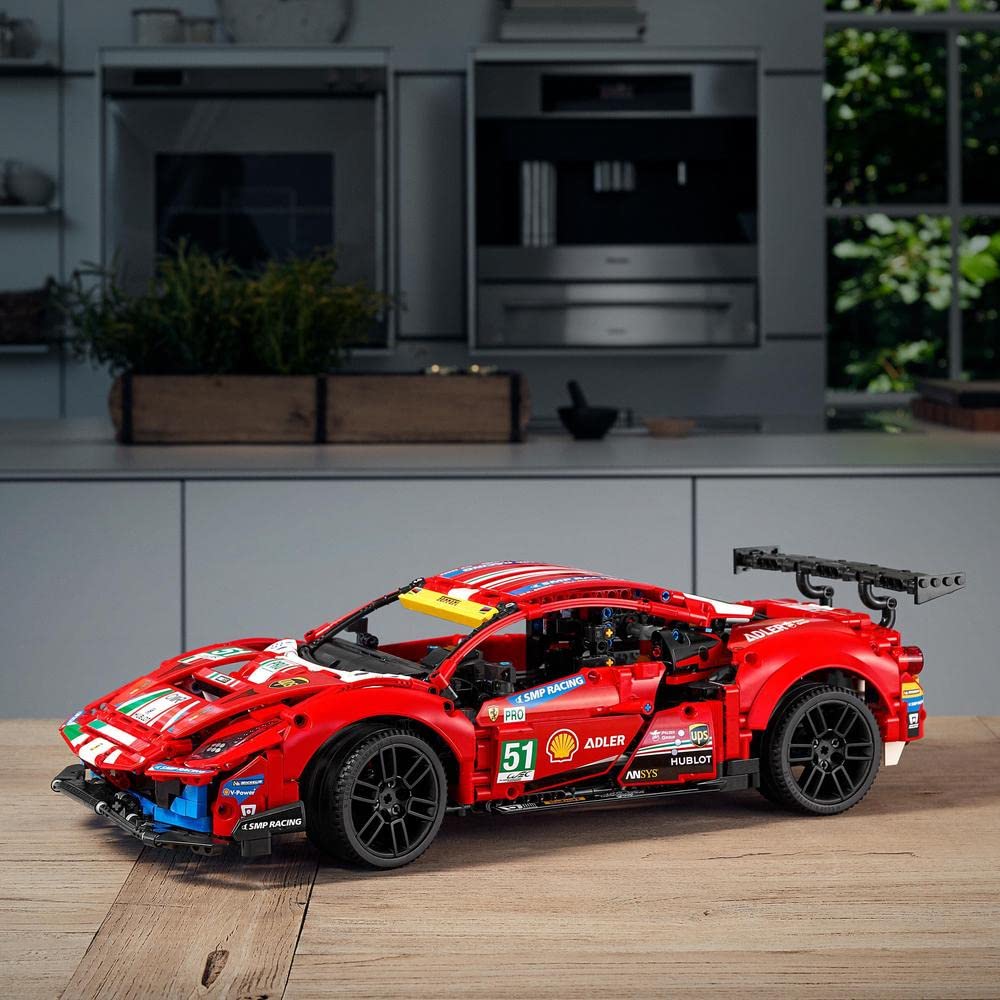 LEGO Ferrari 488 GTE �AF Corse #51� V29 Building Blocks and Above Multicolor 42125