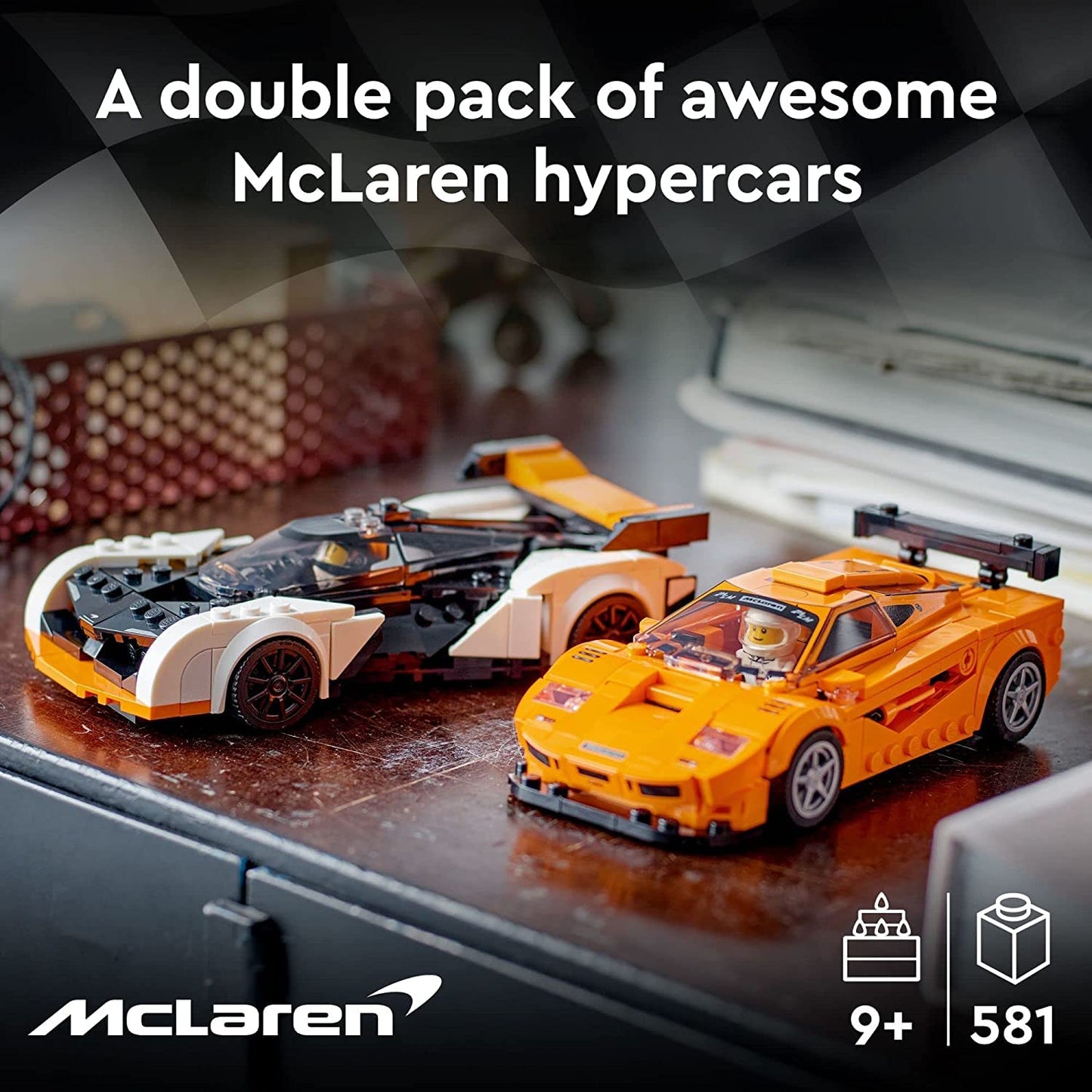 Lego Speed Champions McLaren Solus GT & McLaren F1 LM 76918, 2 Iconic Race Car Toys, Hypercar Model Building Kit, Collectible 2023 Set
