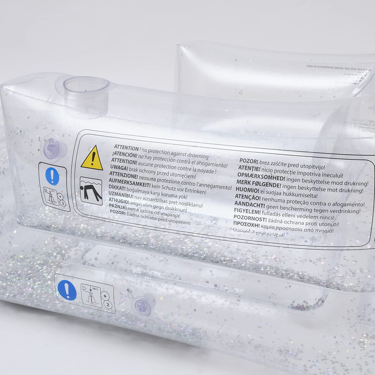 SUNNYLiFE Transparent Color Inflatable Glitter Lilo Chair