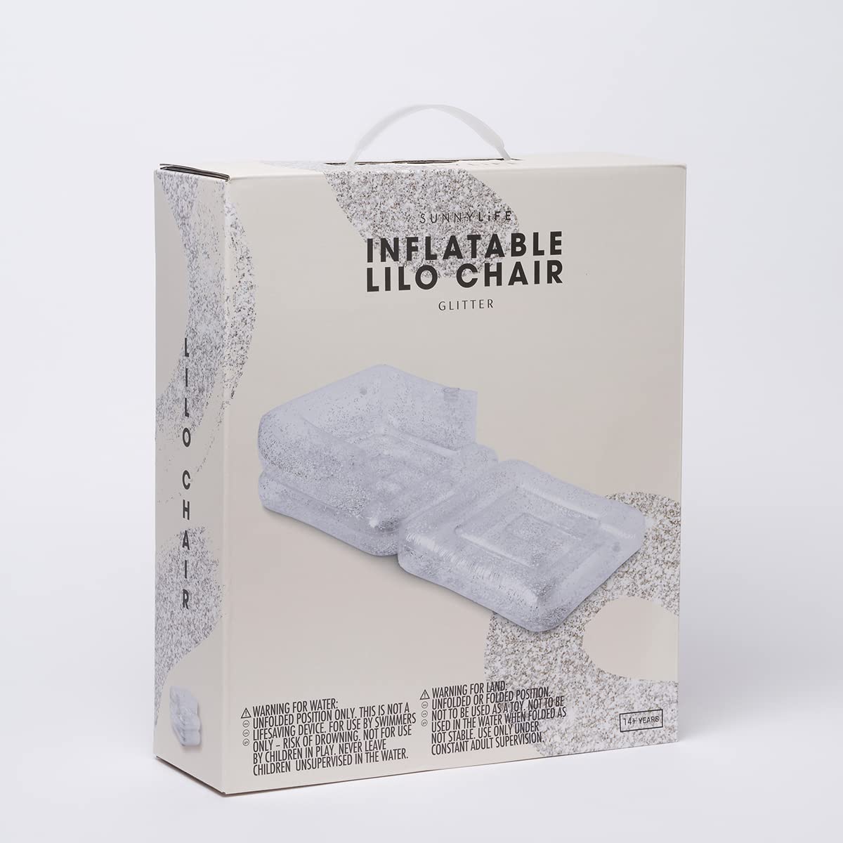 SUNNYLiFE Transparent Color Inflatable Glitter Lilo Chair