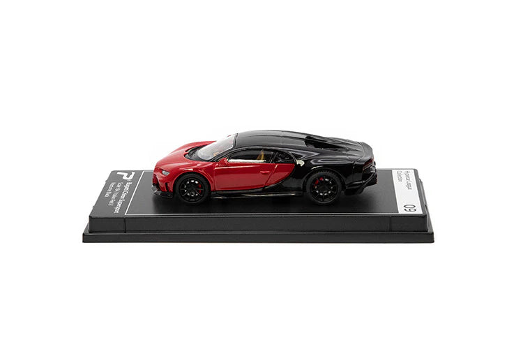 PosterCars 1:64 Bugatti Chiron Supersport – Red & Black | Hypercar League Premium Diecast Collectible