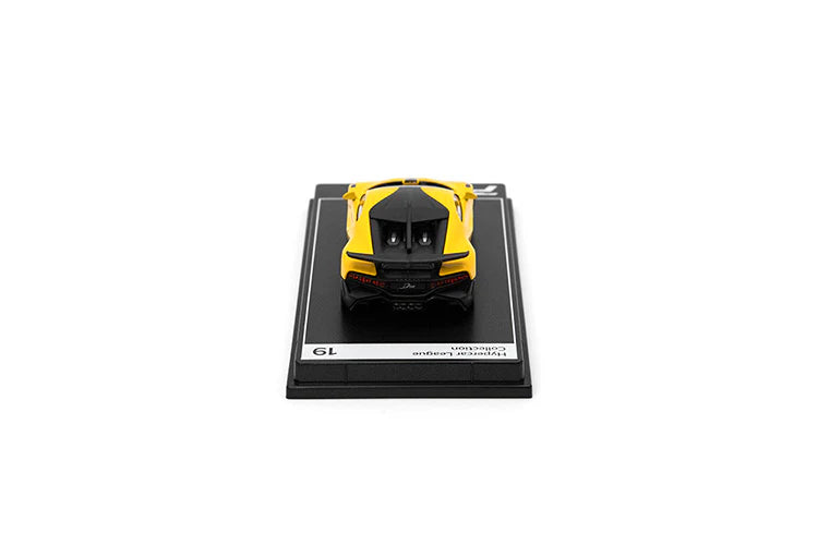 PosterCars 1:64 Bugatti Divo – Yellow Edition | Hypercar League Collection No.19 Premium Diecast Model