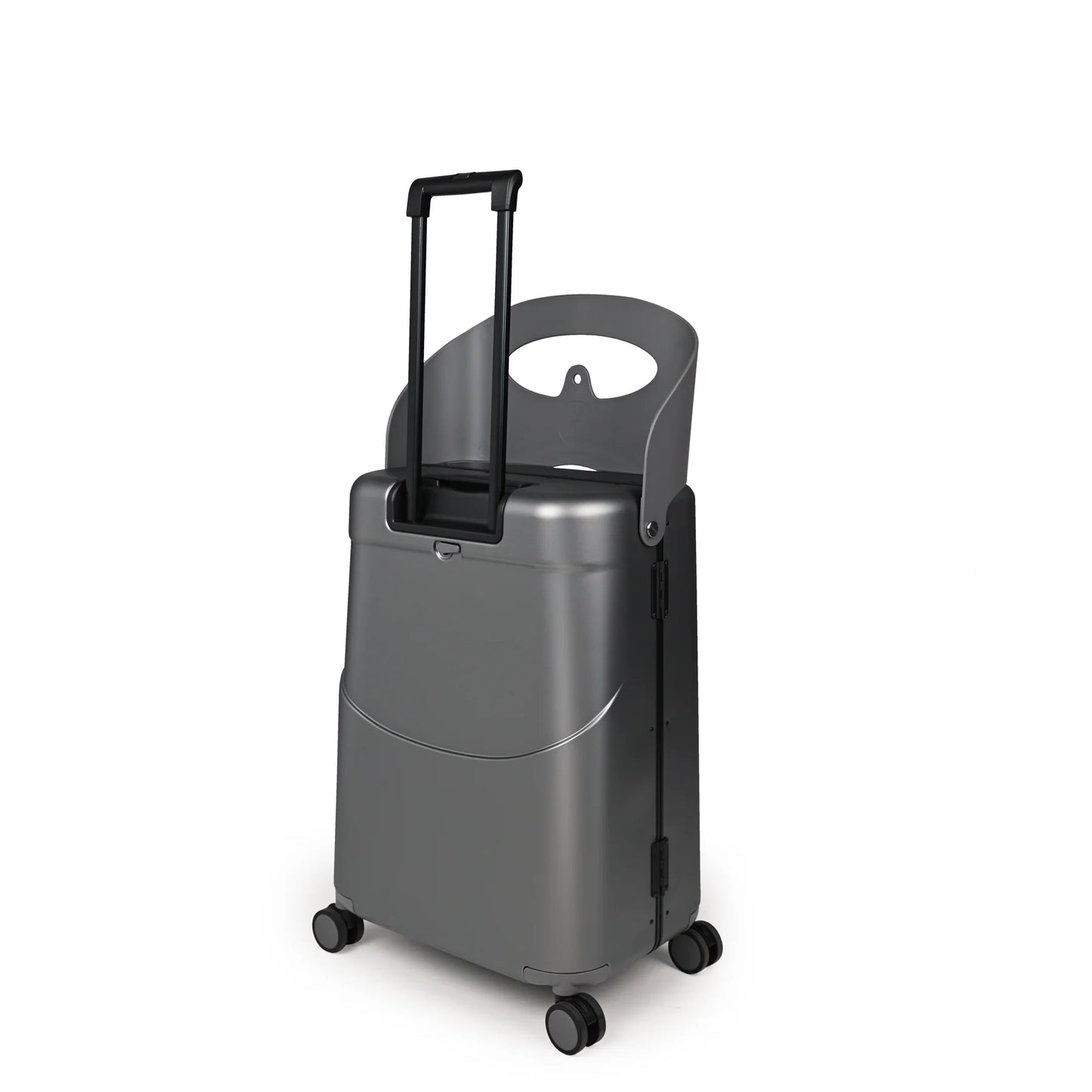 MIAMILY CHARCOAL GREY RIDE-ON TROLLEY CHECK-IN LUGGAGE 24 INCHES