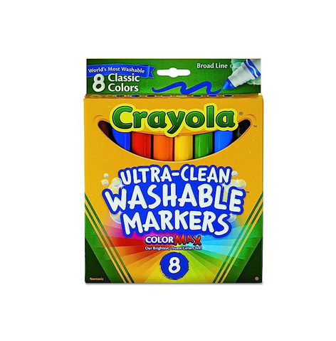 BIN587808 - 8 Classic Colors Washable Waterbased Markers