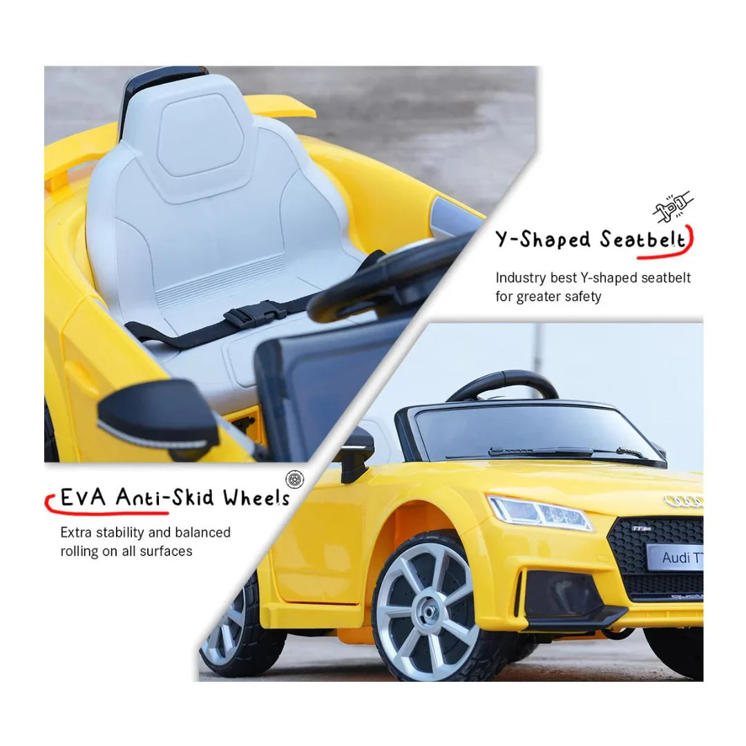 Emotorarad: AUDI TT RS Ride-On Car for Kids- (Yellow)