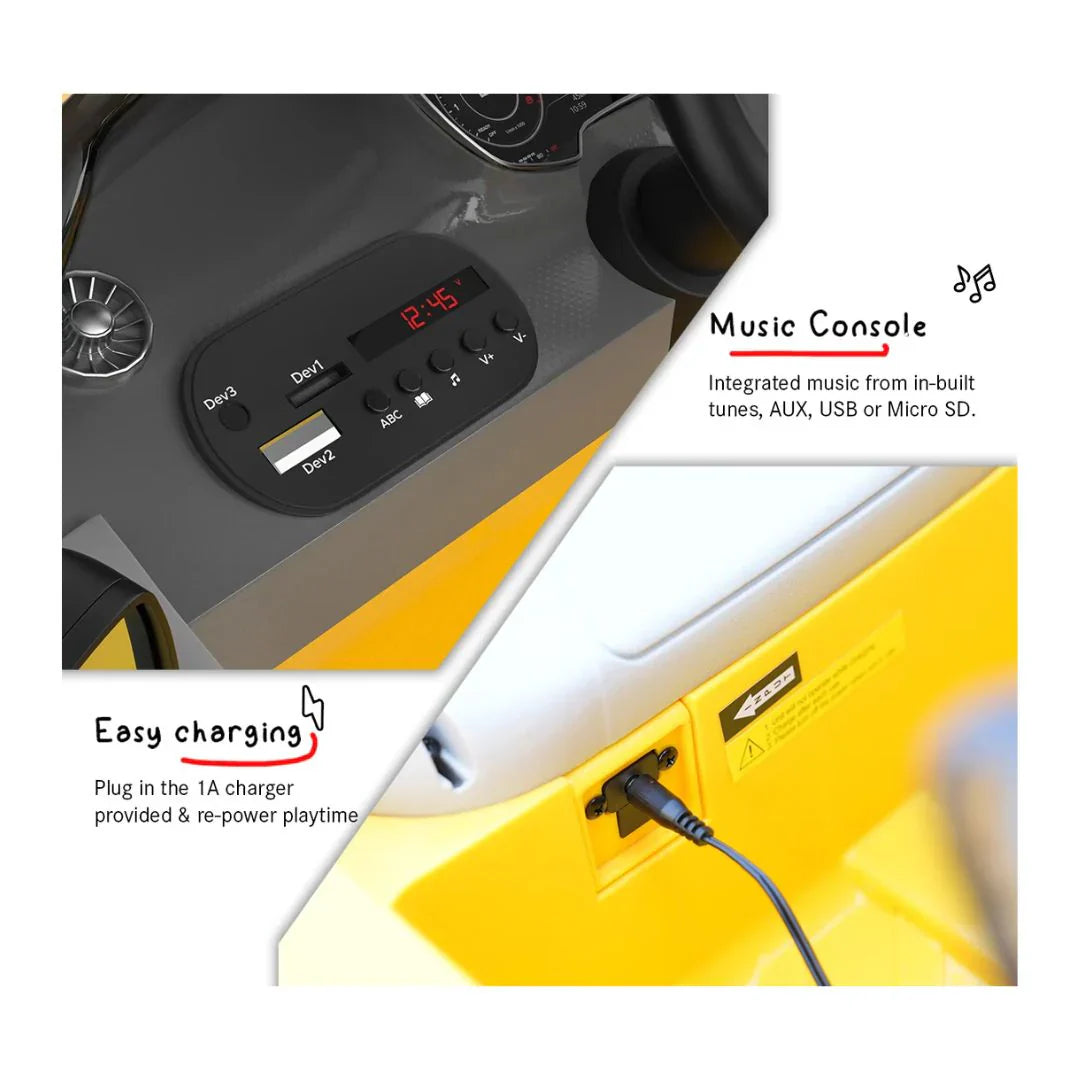 Emotorarad: AUDI TT RS Ride-On Car for Kids- (Yellow)