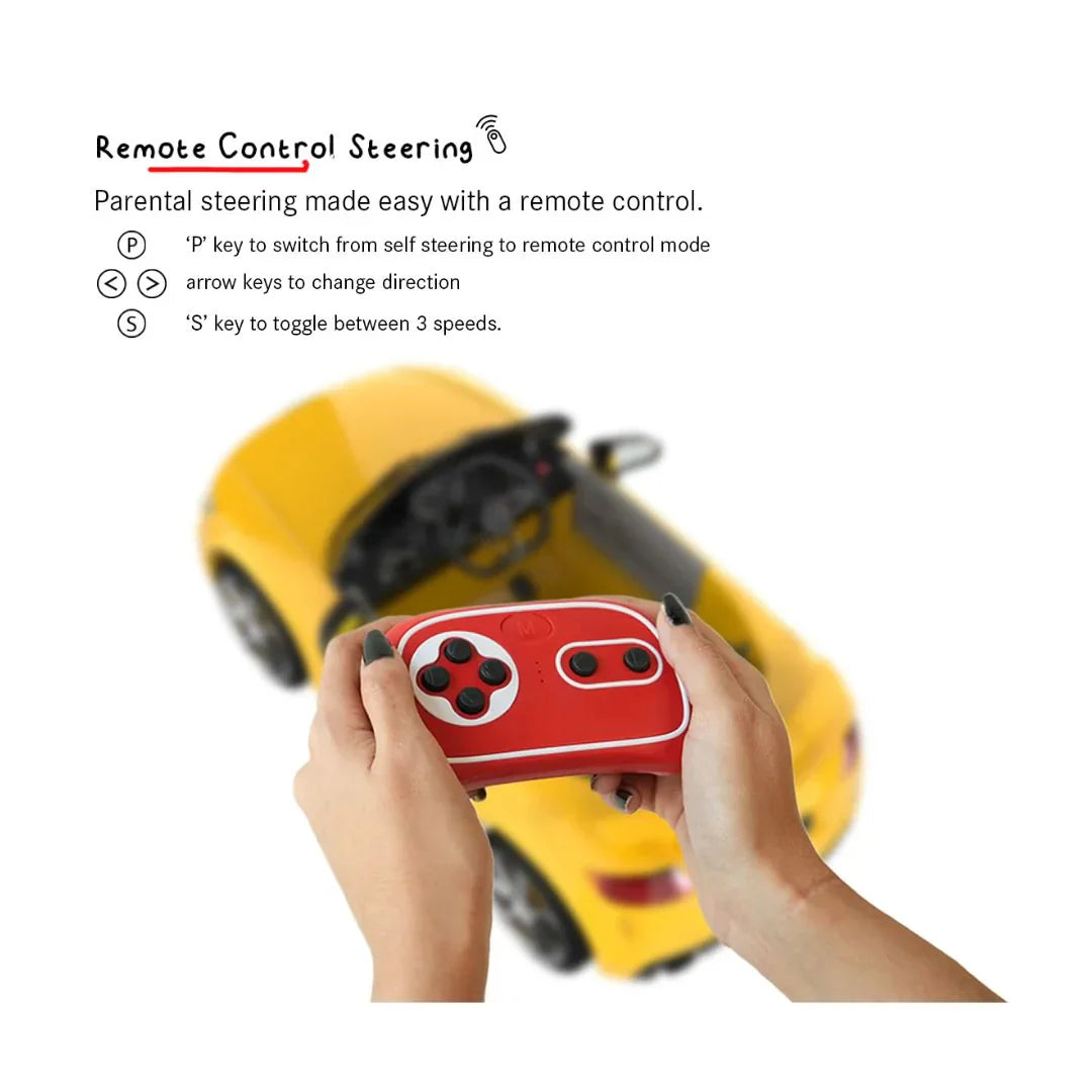 Emotorarad: AUDI TT RS Ride-On Car for Kids- (Yellow)