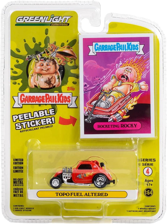 Greenlight Garbage Pail Kids – TOPO Fuel Altered with Rocketing Rocky Sticker (Series 4) 1:64 Scale Die-Cast