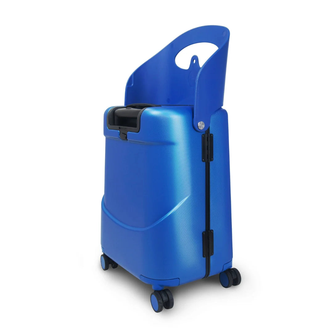 MIAMILY COBALT BLUE RIDE-ON TROLLEY CARRY-ON LUGGAGE 18 INCHES