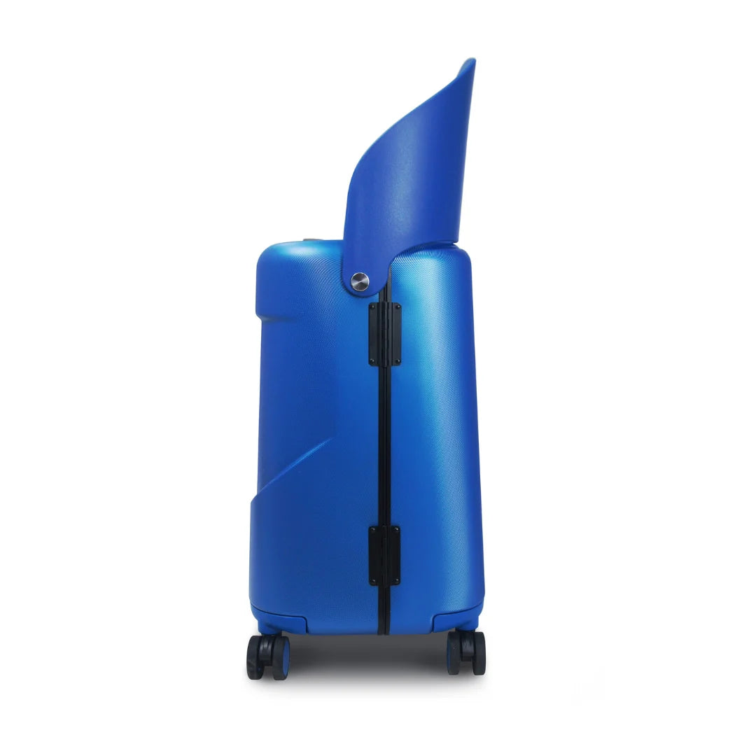MIAMILY COBALT BLUE RIDE-ON TROLLEY CARRY-ON LUGGAGE 18 INCHES