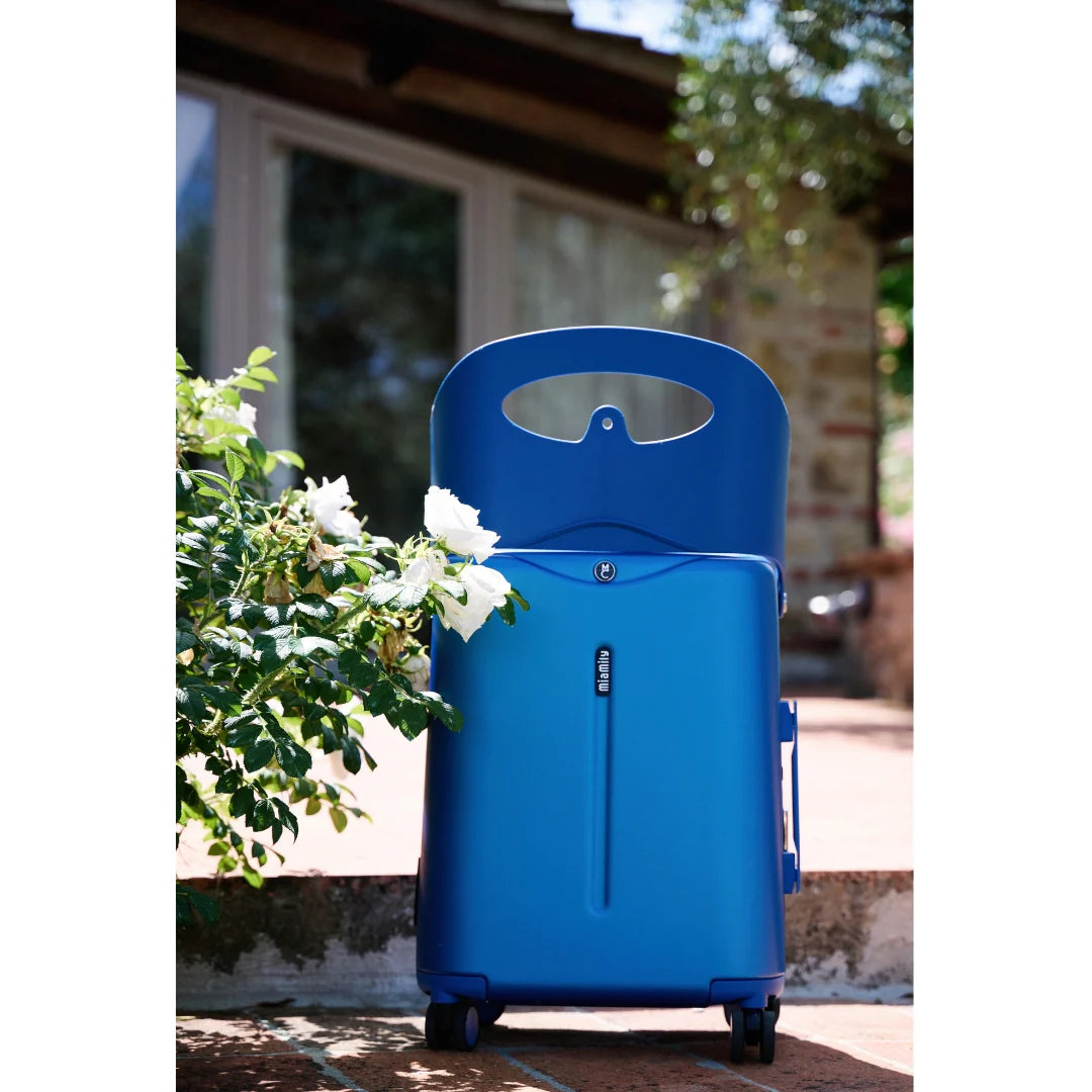 MIAMILY COBALT BLUE RIDE-ON TROLLEY CARRY-ON LUGGAGE 18 INCHES