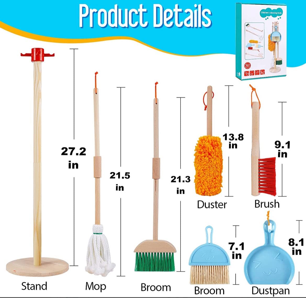 WOODEN CLEANING SET
