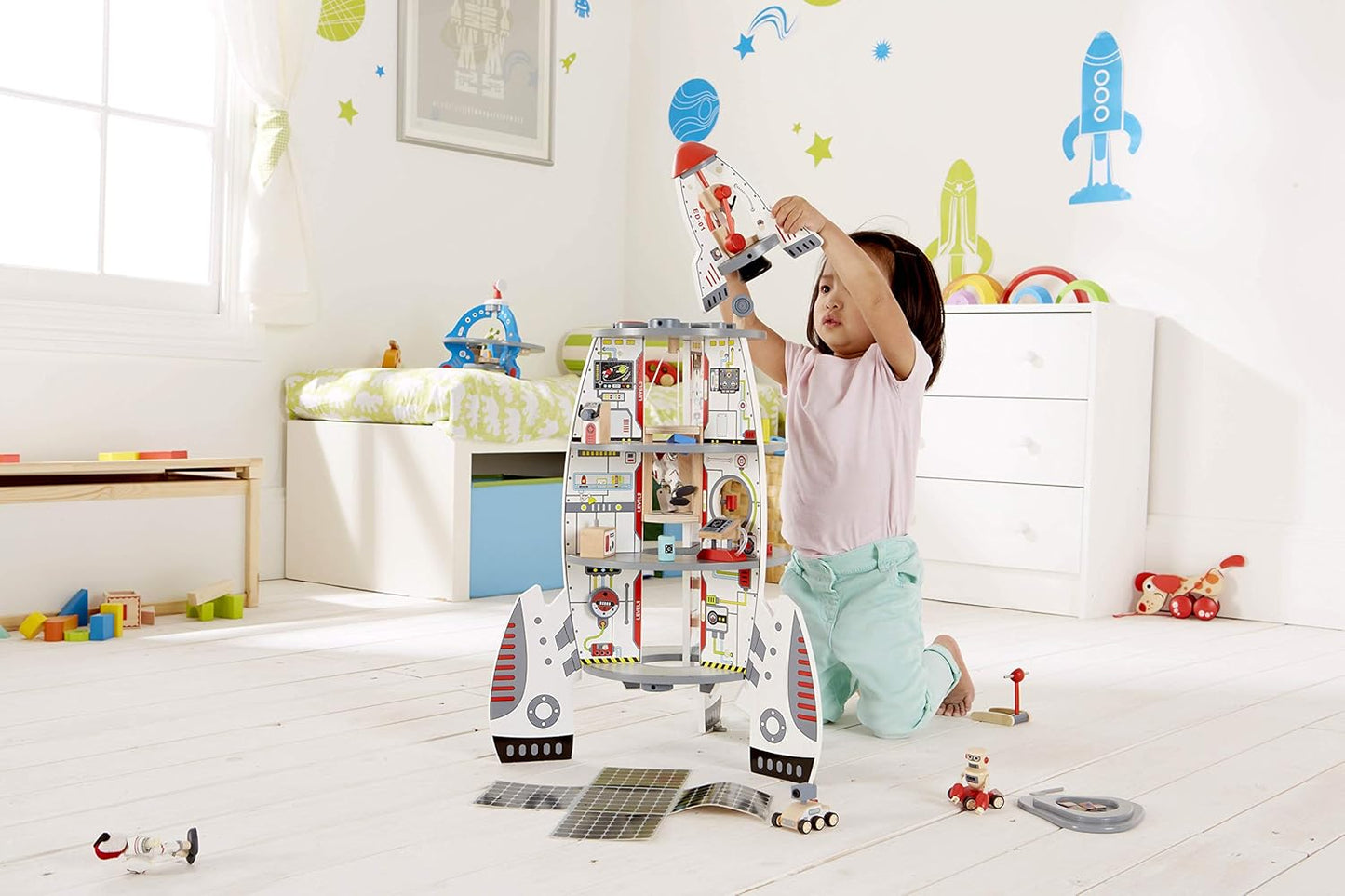 Hape Four Stage Toddler Rocket Ship Playset