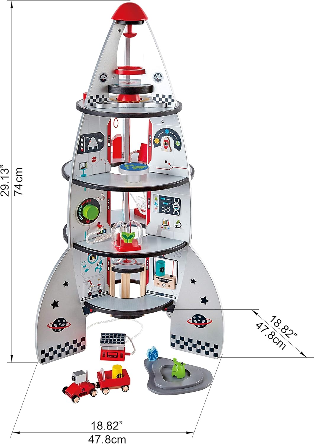 Hape Four Stage Toddler Rocket Ship Playset