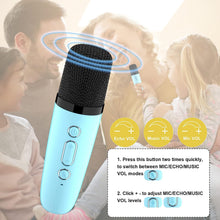 TOYS UNCLE Karaoke Machine for Kids, Portable Bluetooth Speaker with Wireless Microphone - UNICORN