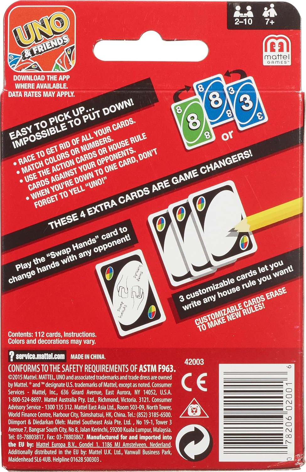Mattel Uno Playing Card Game ( PACK OF 50 )