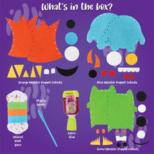 Kalakaram Monster Puppets Making Art and Craft Kit, Make 3 Cut and Paste Jumbo Puppets, Fun and Learning Return Gift for Kids Ages 5 and More