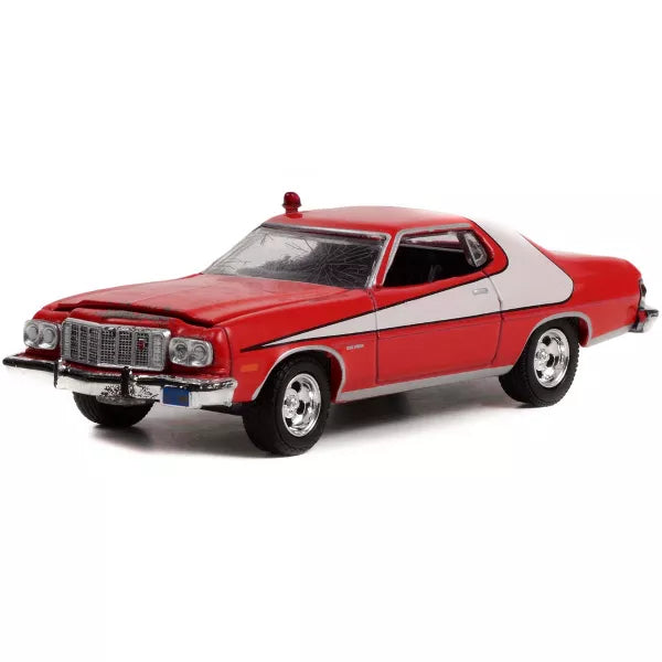 Greenlight 1976 Ford Gran Torino Red with White Stripe "Starsky and Hutch" (1975-1979) TV Series "Hollywood Special Edition" 1/64 Diecast Model Car