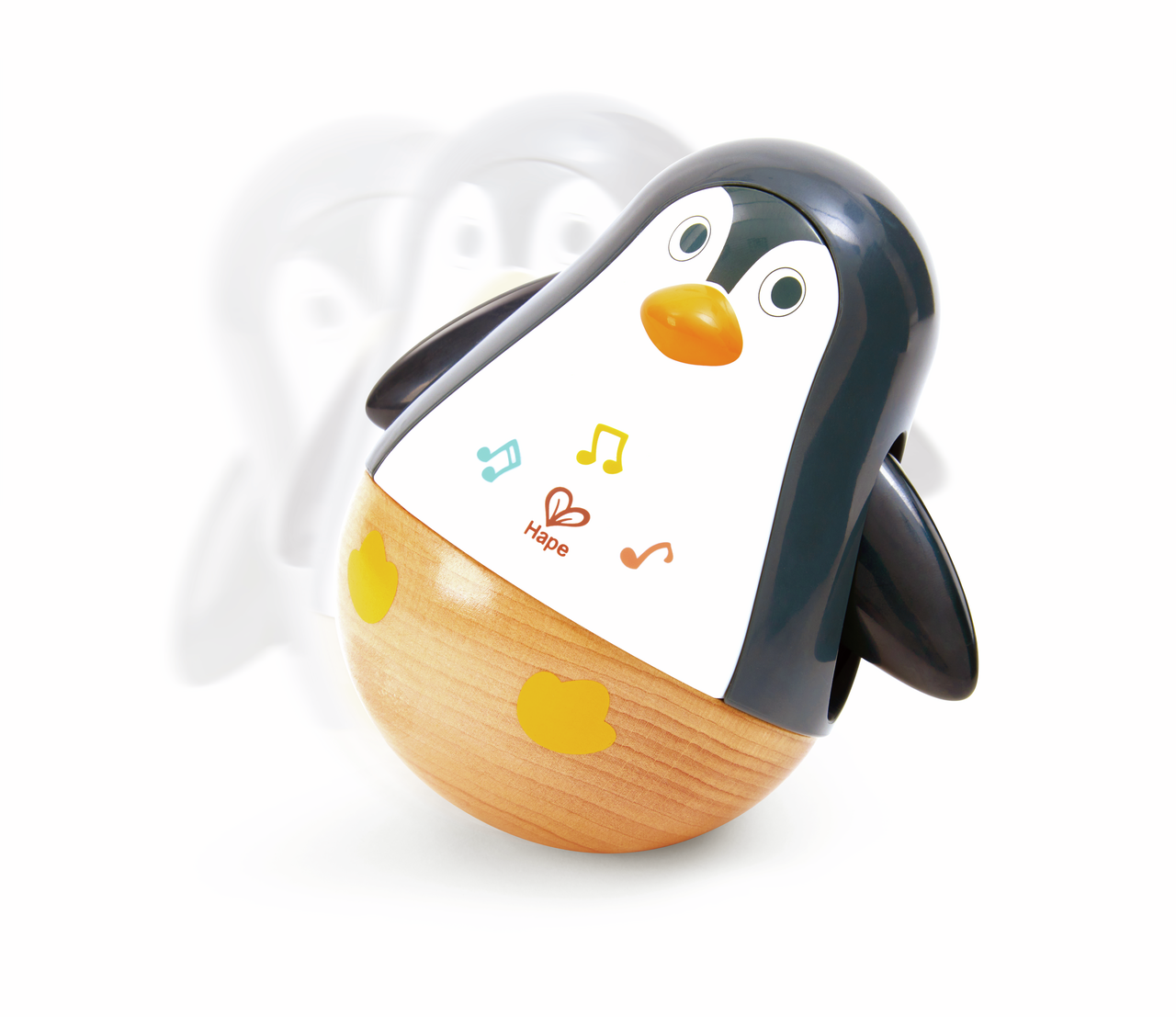 Hape Penguin Family Wobble Toy Set with Music, Sensory Stimulation & Fine Motor Skill Development