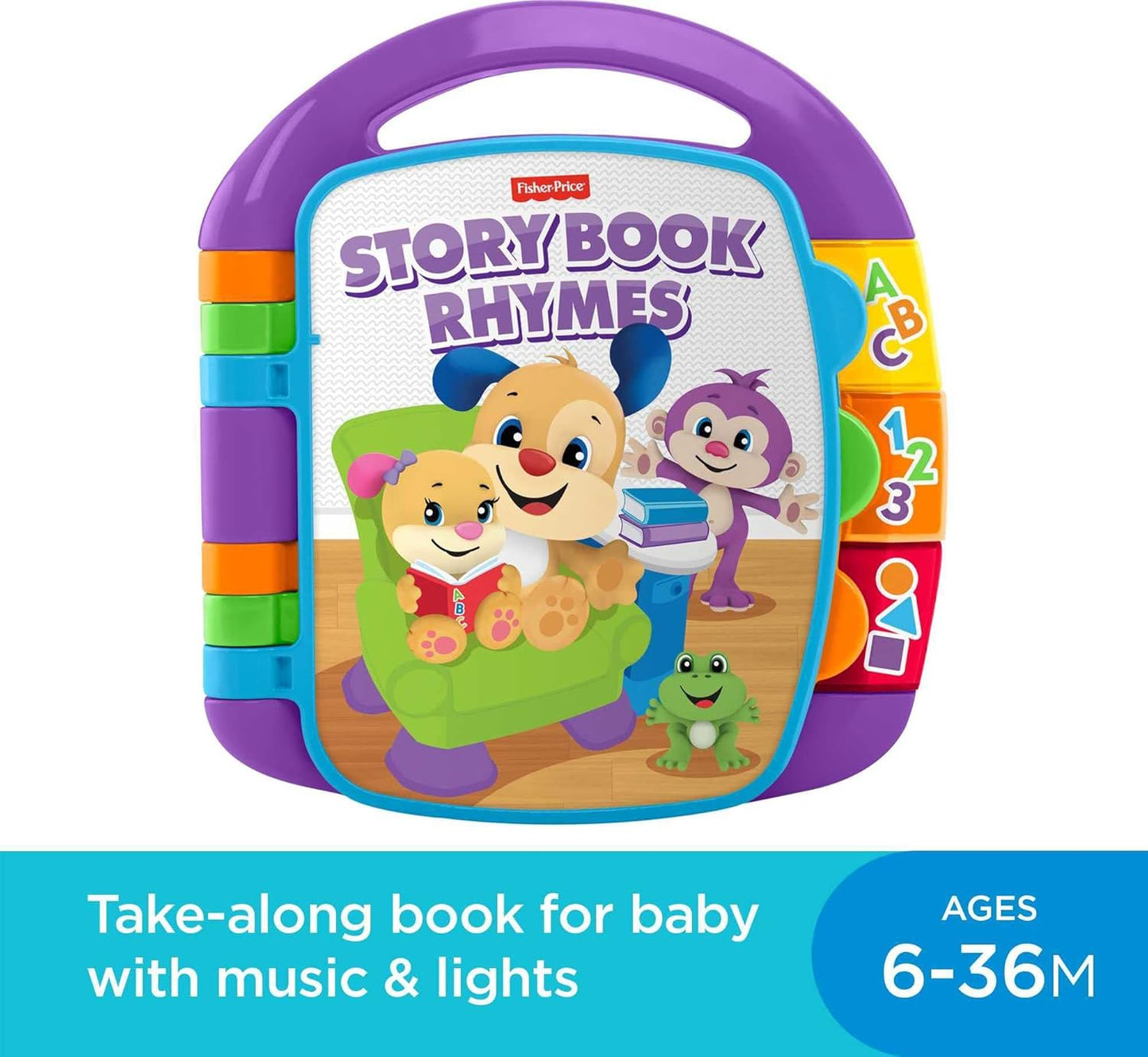 Fisher-Price Baby Learning Rhymes Book with Lights & Sounds