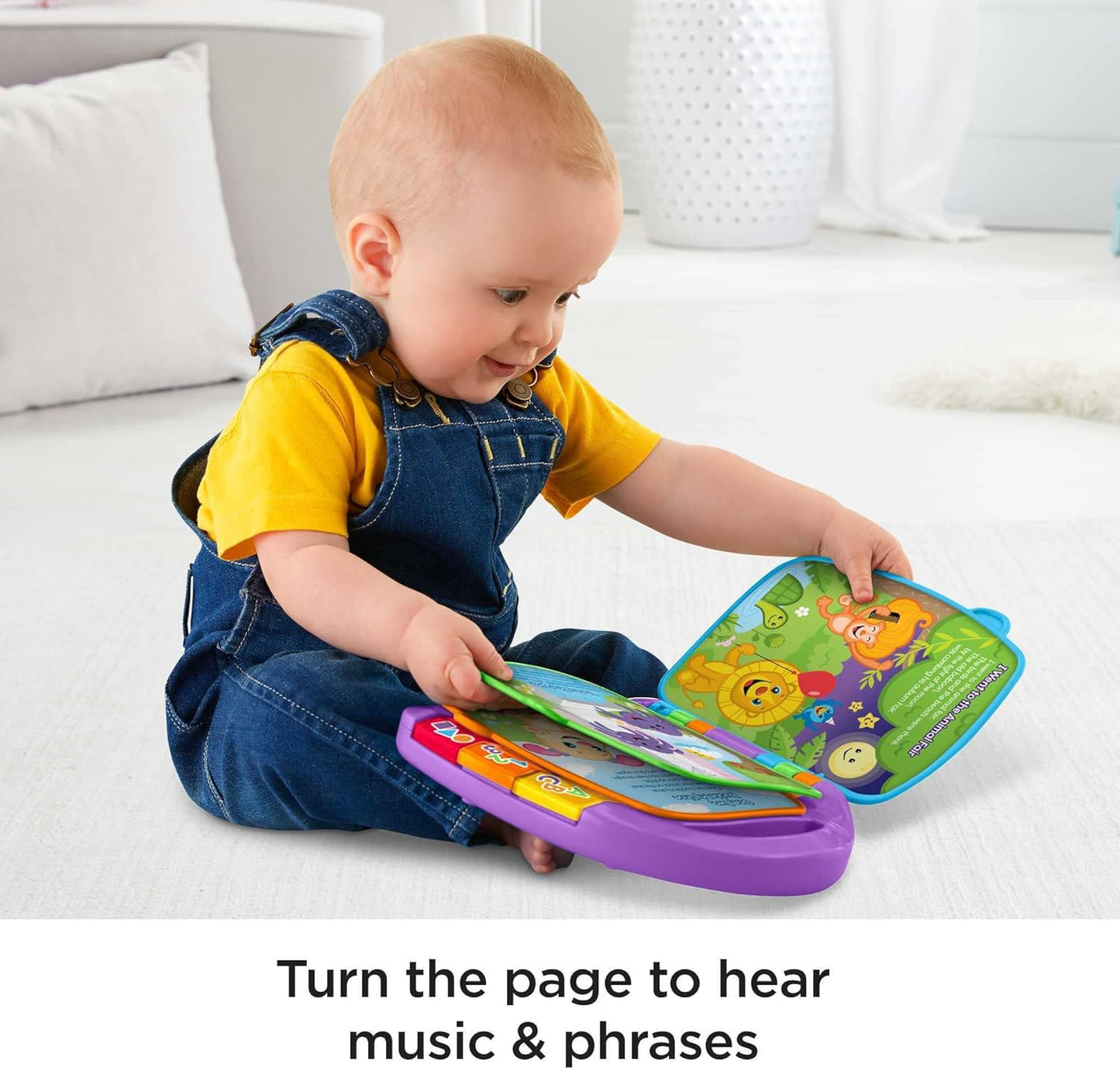 Fisher-Price Baby Learning Rhymes Book with Lights & Sounds