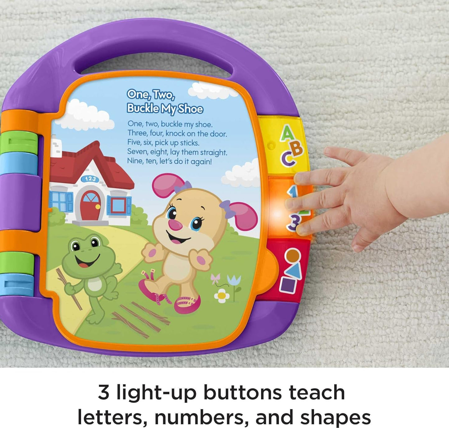 Fisher-Price Baby Learning Rhymes Book with Lights & Sounds