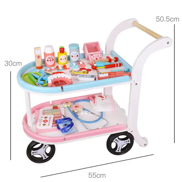WOODEN DOCTOR TROLLEY