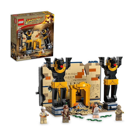 LEGO Indiana Jones Escape from The Lost Tomb 77013 Building Toy, Featuring a Mummy and an Indiana Jones Minifigure from Raiders of The Lost Ark Movie, Gift  Idea for Kids Ages 8+.