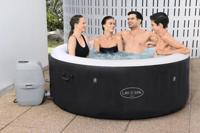 BESTWAY (60001) INFLATABLE PORTABLE SPA LAY Z BATHTUB MIAMI AIRJET 71" X 26"/1.80M X 66CM