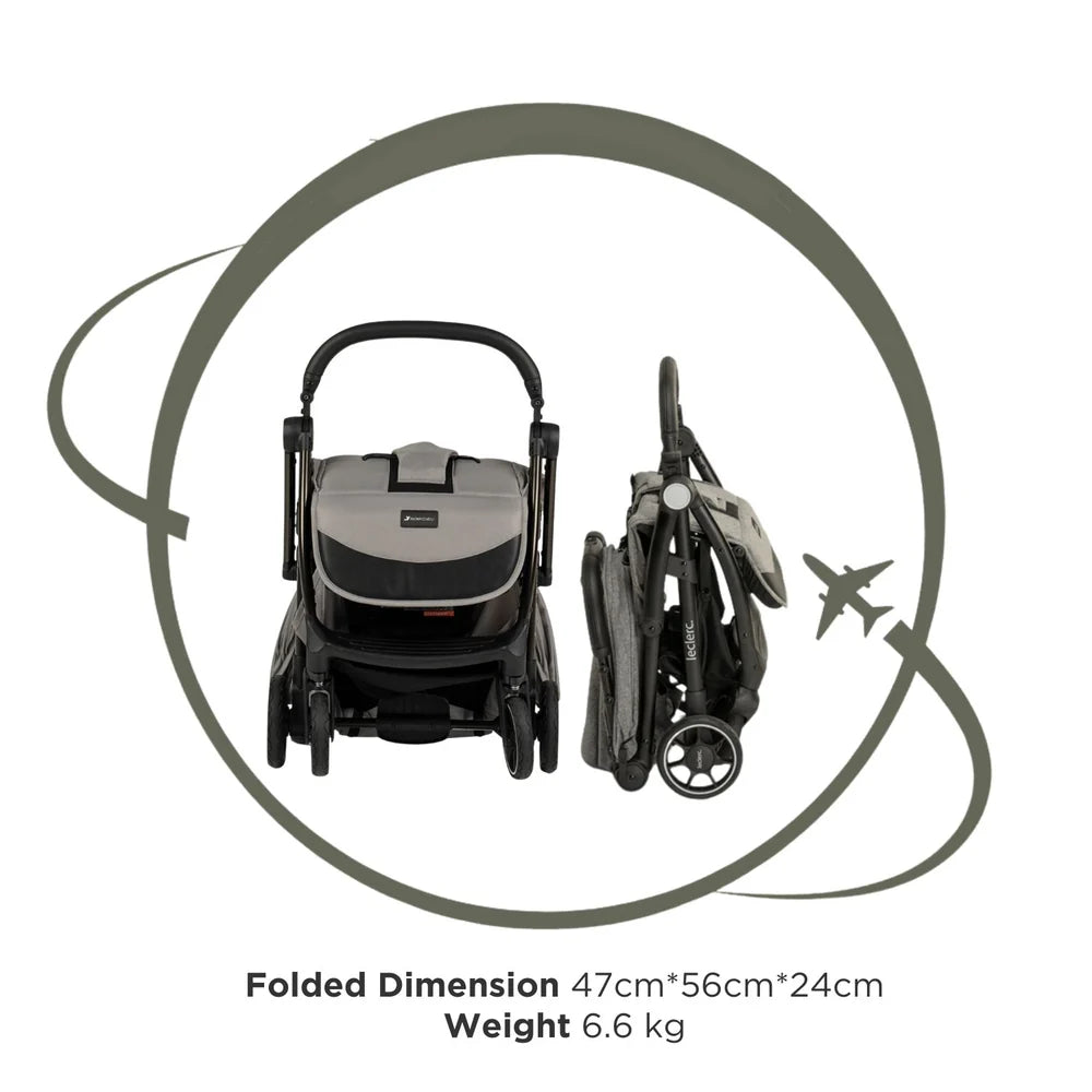 Leclerc baby Influencer Air Stroller Violet Grey