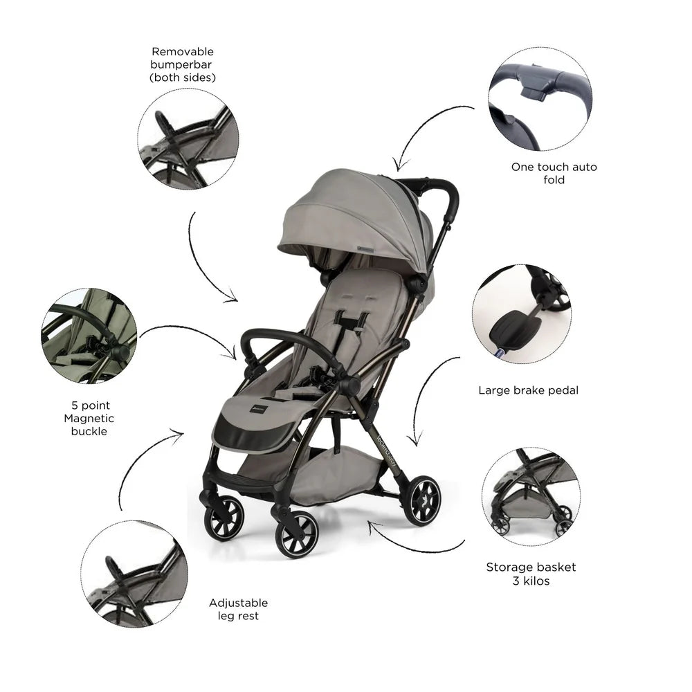 Leclerc baby Influencer Air Stroller Violet Grey