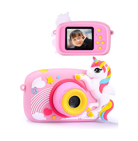 Toys Uncle Digital Video Camera for Kids with Protective Silicone Cover with inbuilt Games (UNICORN)