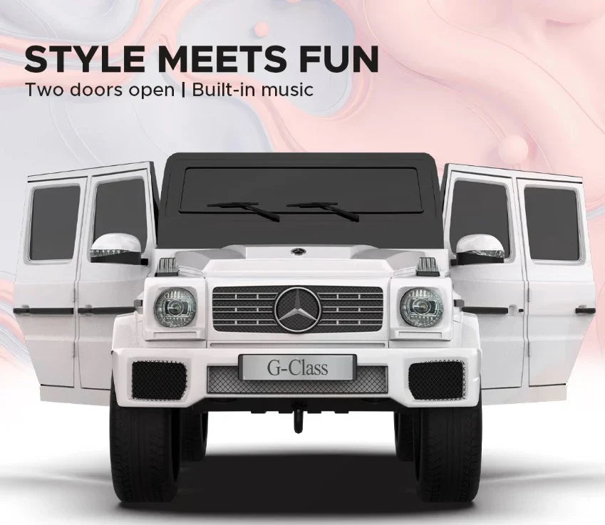 EMotorad Mercedes Benz G-Wagon Ride-On Car for Kids (White)