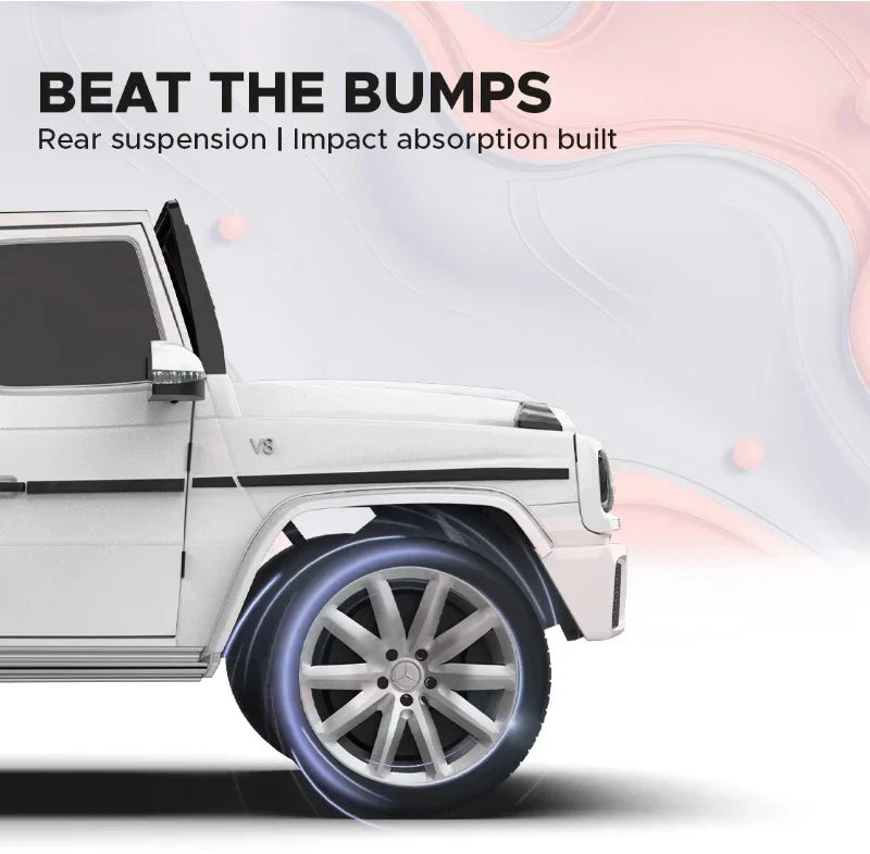 EMotorad Mercedes Benz G-Wagon Ride-On Car for Kids (White)