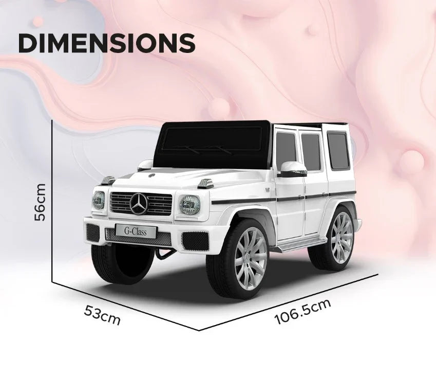 EMotorad Mercedes Benz G-Wagon Ride-On Car for Kids (White)