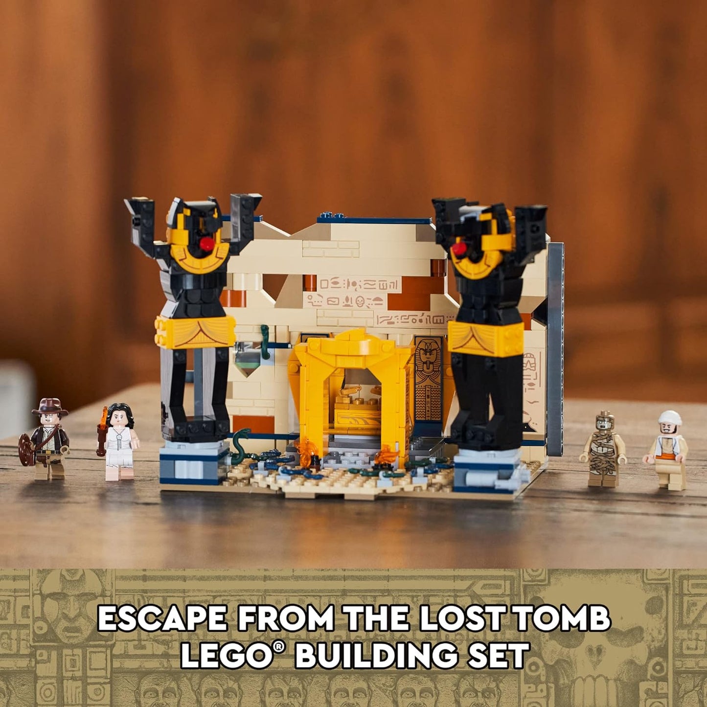 LEGO Indiana Jones Escape from The Lost Tomb 77013 Building Toy, Featuring a Mummy and an Indiana Jones Minifigure from Raiders of The Lost Ark Movie, Gift  Idea for Kids Ages 8+.
