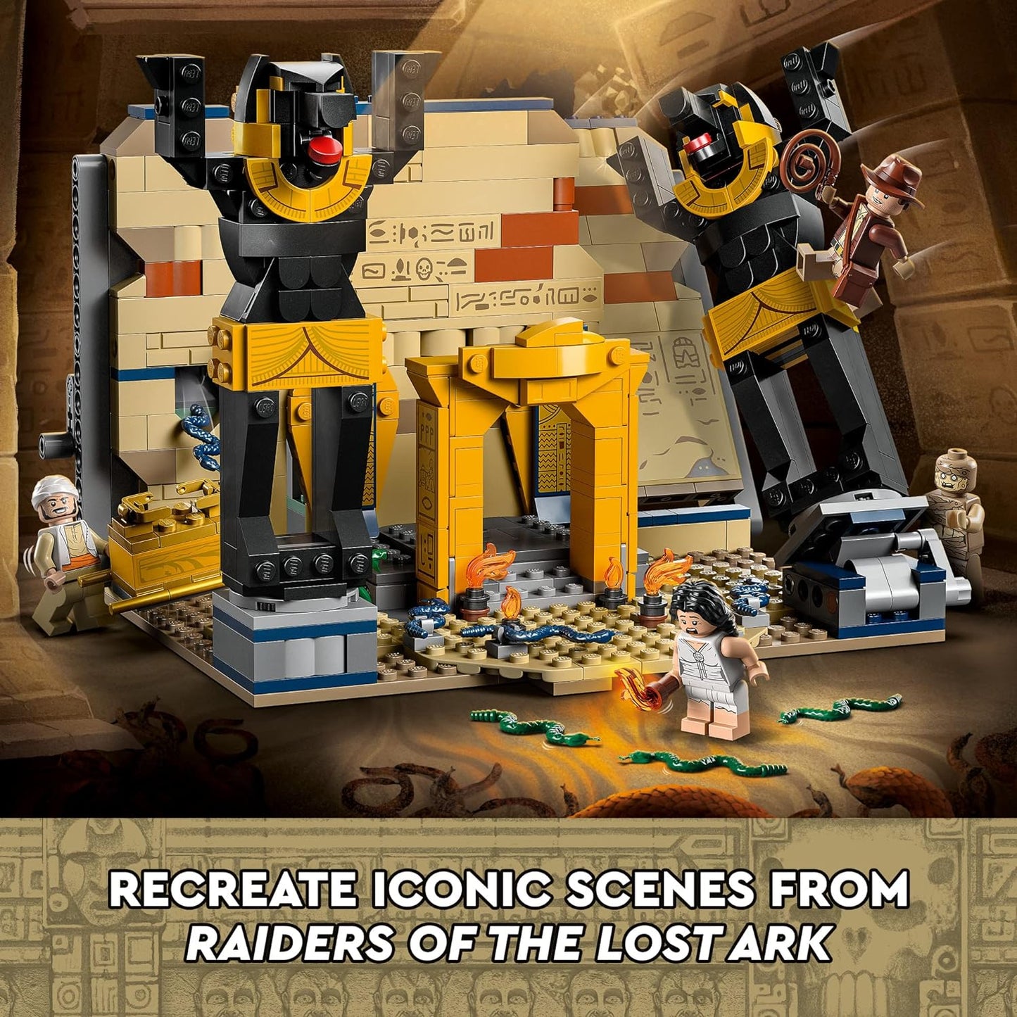 LEGO Indiana Jones Escape from The Lost Tomb 77013 Building Toy, Featuring a Mummy and an Indiana Jones Minifigure from Raiders of The Lost Ark Movie, Gift  Idea for Kids Ages 8+.