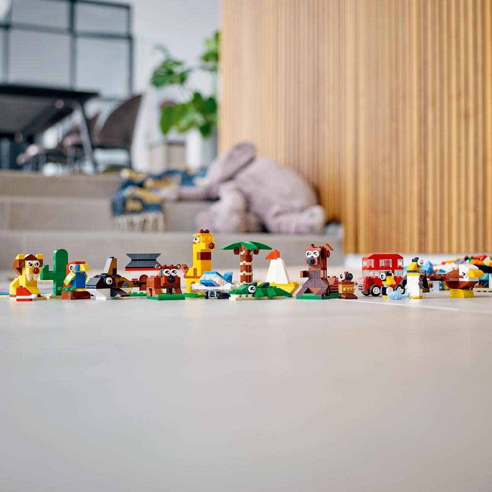 LEGO Classic Around The World 11015 Building Kit; 15 Toys for Kids (950 Pieces), Multi Color