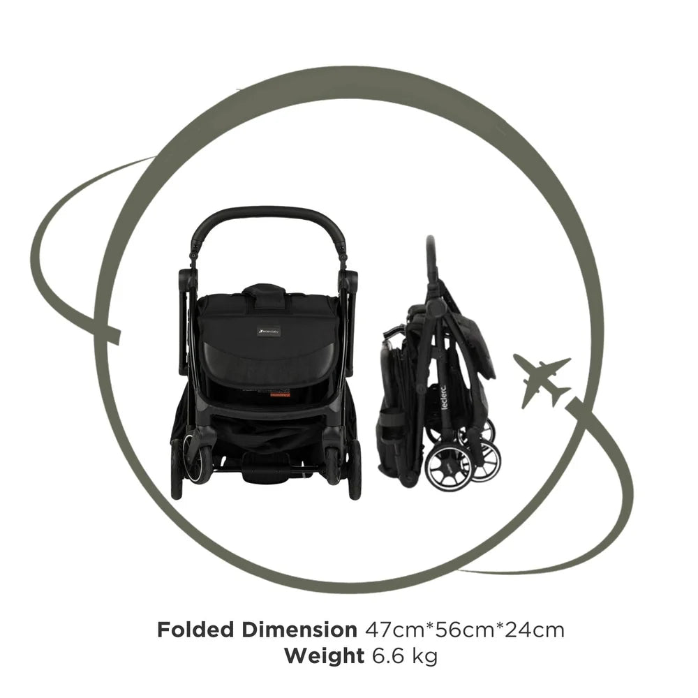 Leclerc Baby Influencer Air Stroller Piano Black