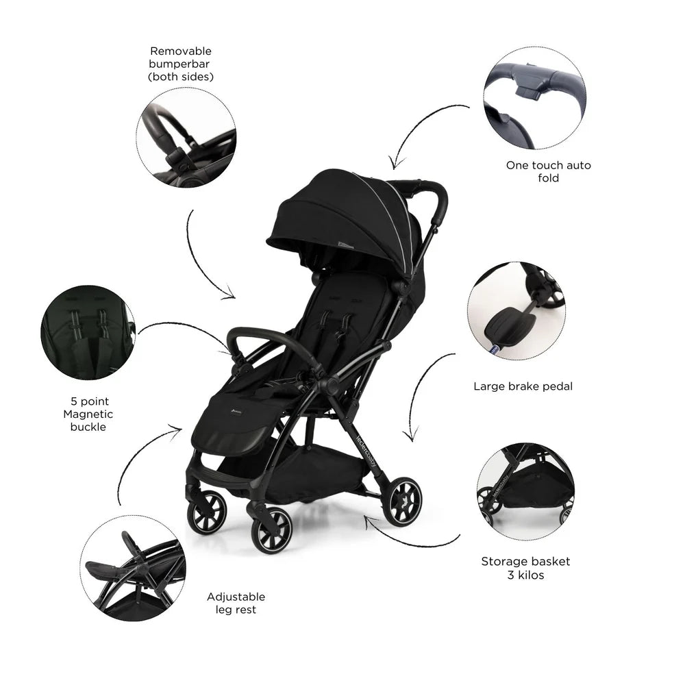 Leclerc Baby Influencer Air Stroller Piano Black