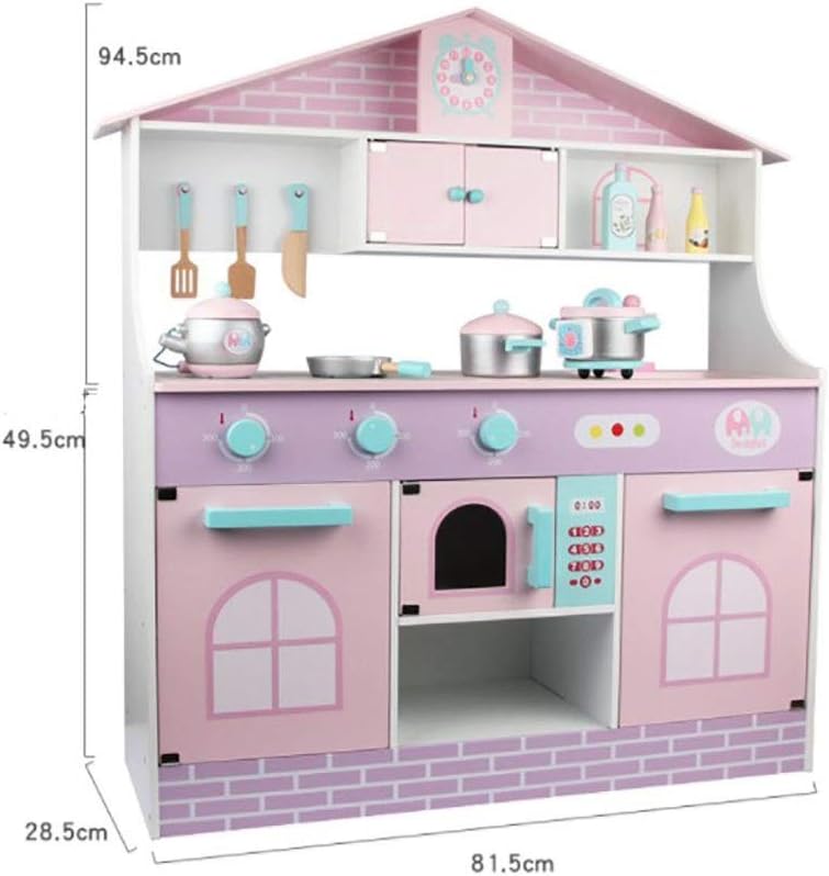 Toys Uncle Wooden Pretend and Play Vintage Kitchen Toy Set Kids Toddlers, with Cookware Accessories