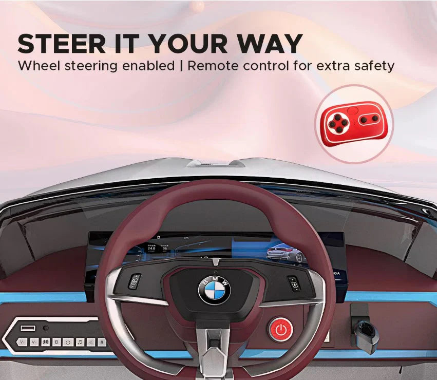 EMotorad BMW i4 Ride-On Car for Kids-(White)