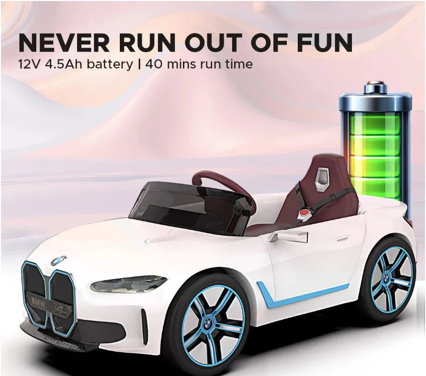 EMotorad BMW i4 Ride-On Car for Kids-(White)