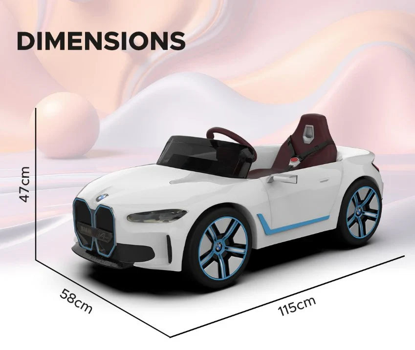 EMotorad BMW i4 Ride-On Car for Kids-(White)