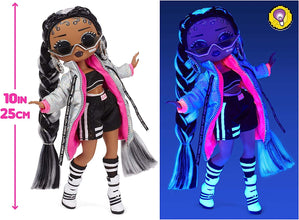 L.O.L. Surprise! OMG Dance Dance Dance B-Gurl Fashion Doll with 15 Surprises Including Magic Black Light, Shoes, Hair Brush, Doll Stand and TV Package
