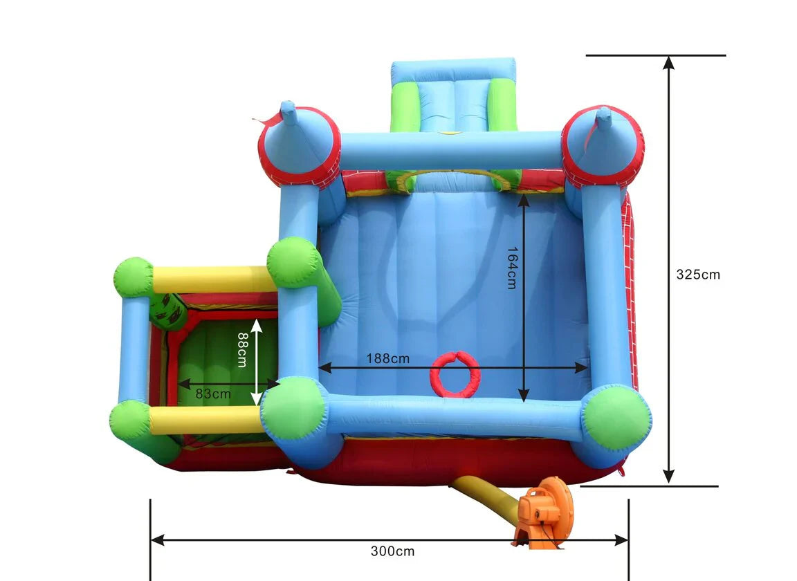 Happy Hop Castle Bouncer With Farmyard Ballpit