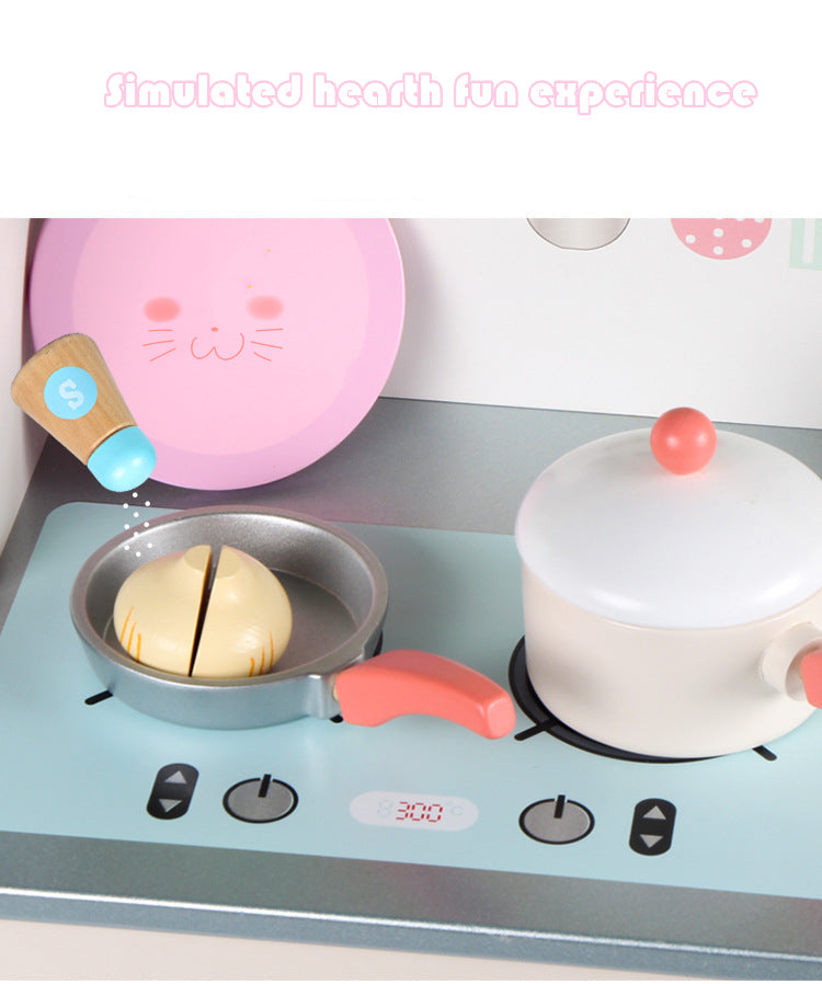 Toys Uncle Multicolour Wooden Kitchen Set with Accessories - Unisex, Pretend Play Toy