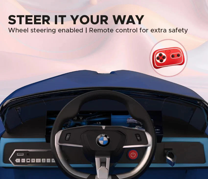 EMotorad BMW i4 Ride-On Car for Kids-(Blue)