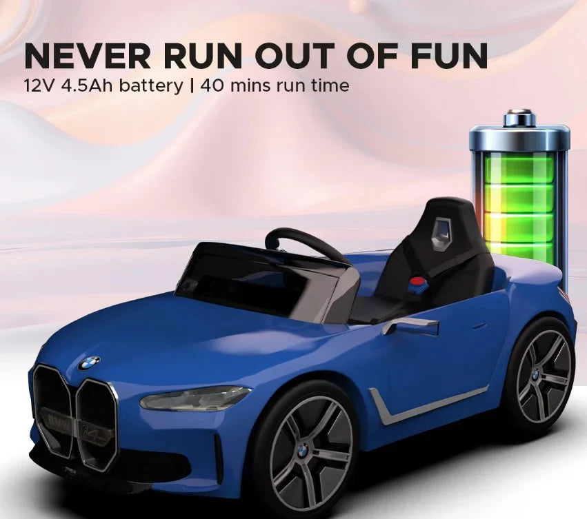 EMotorad BMW i4 Ride-On Car for Kids-(Blue)
